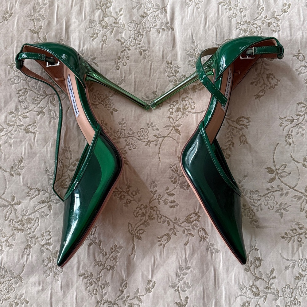 Steve Madden Emerald Slingback Heels size 8M - Picture 3 of 11